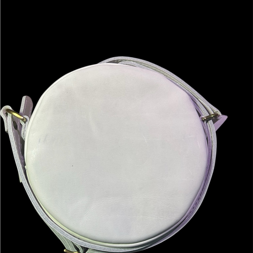 Portland Leather Beluga Small Circle Gray Bag - Picture 4 of 10